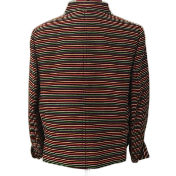 Talbots Blazer Women’s Size 14 Multi-Colored Striped Cotton Long Sleeve - Picture 4 of 12